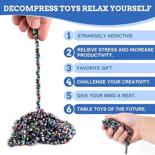 550pcs Ferrite Putty, Fidget Toys, Fidget Toys Adults, Desk Fidgets Toys for Office Stress/Anxiety Relief ,Adults Gifts - Colour thumbnail 7
