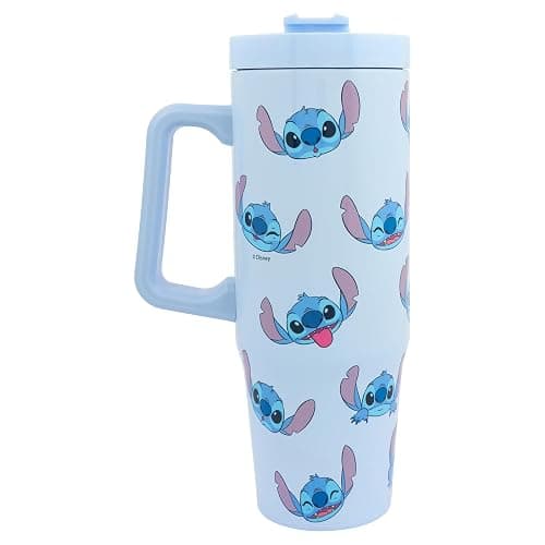 Disney Stitch 900ml Insulated Tumbler with Straw and Lid | Official Stitch Merchandise by Polar Gear |Double Wall Stainless Steel Tumbler Insulated Cup thumbnail 6