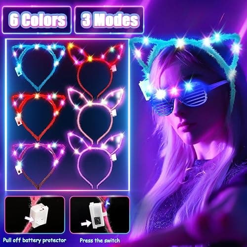 MIBOTE 269Pcs Led Light Up Toys Party Favors Glow in the Dark Party Supplies for Kid/Adults Halloween with Light Up Glasses,Rings,Fidget Spinner Bracelets,100 Glow Sticks Bulk Party Pack DIY Glow thumbnail 3