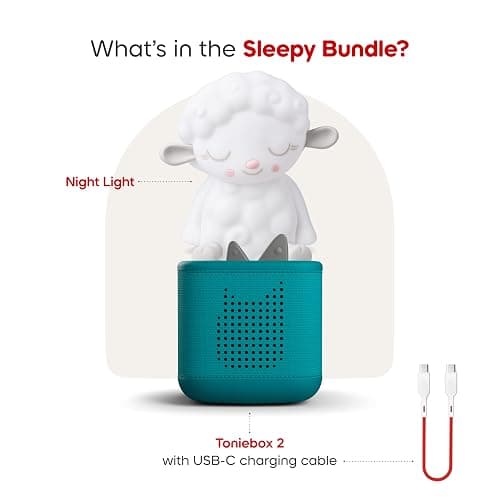 Toniebox 2 Audio Player Bundle for Kids 1+ with Sleepy Sheep Night Light - Tropical Teal thumbnail 3