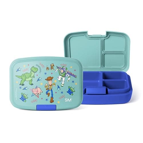 Simple Modern Disney Porter Bento Lunch Box | BPA Free, Leak-Resistant, Dishwasher Safe | Lunch Container for Girls, Boys, Toddlers, Kids | 3 Compartments, Buzz and Woody Adventures - Image 1