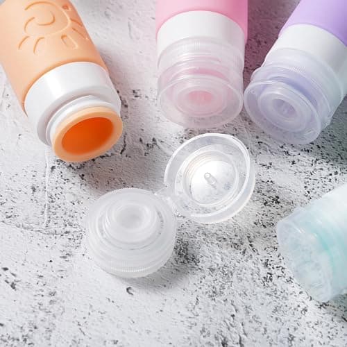 Zafit 18 Pack travel Bottles for Toiletries, TSA Approved Silicone Travel Containers Leak Proof Refillable Travel Accessories for Shampoo Conditioner Lotion Body Wash(Multicolored C) thumbnail 3
