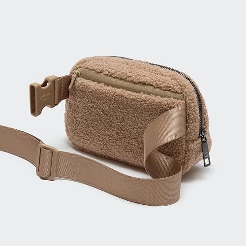 Pander Fanny pack Everywhere Fleece Belt Bag for Women and Men with Adjustable strap Belt, 1L. (Tan) thumbnail 4