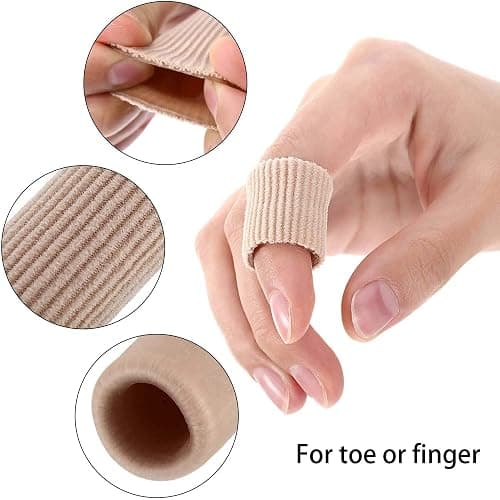 Blulu 16 Pcs Toe Cushion Tube Sleeves Soft Gel Corn Pad Protectors for Cushions Corns, Blisters, Calluses, Toes and Fingers thumbnail 4