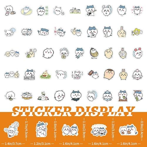 50Pcs Kawaii Chiikawa Sticker for Kids, Cute Cartoon Waterproof Vinyl Stickers for Adult Teen Girl Student Water Bottle, Laptop, Phone, Computer, Guitar, Notebook, Skateboard, Travel Case, Scrapbook thumbnail 7