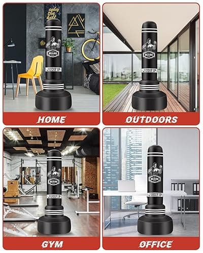 Freestanding Punching Bags for Adults - 175cm Heavy Punching Bag with Stand - Men Standing Boxing Bag Inflatable Kickboxing Bag for Training MMA Muay Thai Fitness thumbnail 4