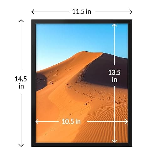 LaVie Home 11x14 Picture Frame for Wall Display, 11 x 14 Black Picture Frame with HD Plexiglas, 11 by 14 Poster Frame 1 Pack, Display Frame for Vertical or Horizontal, Classic Collection thumbnail 3