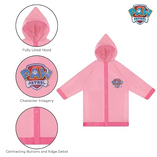 Nickelodeon girls Kids Umbrella and Poncho Raincoat Set, Paw Patrol Girls Rain Wear for Toddler 2-3 Or Kids 4-7 thumbnail 5