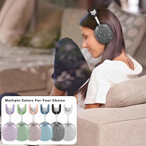 Aiaabq for AirPods Max case Cover,Anti-Scratch Ear Pad Case Cover/Ear Cups Cover/Headband Cover for AirPods Max. Clear Soft TPU and Silicone,Skin Scratch Proof. thumbnail 6