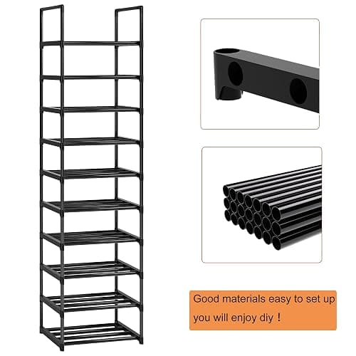 OYREL Shoe Rack, Sturdy Metal Shoe Rack Organizer,Narrow Shoe Racks for Closets,Shoes Rack,Shoe Stand,Shoe Shelf thumbnail 5