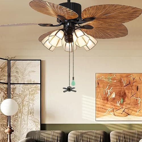 Dotlite 2Pack Bronze Ceiling Fan Pull Chains Glow in the Dark,3mm Diameter Beaded Decorative Light Pull Chain Pendant Extension, Fan and Bulb Shaped Ornaments Cord Extender thumbnail 5