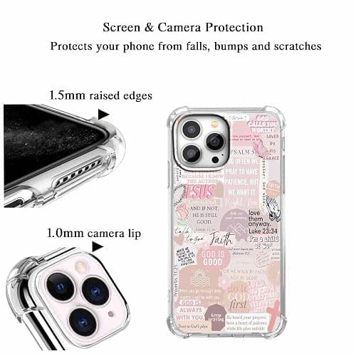 Case for iPhone 13 Pro Max with Christian Design,Jesus Bible Verse Christian Quotes Collage,Soft TPU Bumper Case for iPhone 13 Pro Max,#7 thumbnail 4