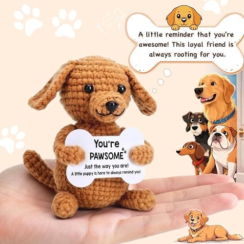 Funny Valentines Day Dog Gifts for Women Men Girls Boys, Valentines Birthday Gifts Ideas Cute Stuff Cool Things, Small Puppy Dog Stuffed Animals Plush, Mini Emotional Positive Desk Decor Accessories thumbnail 3