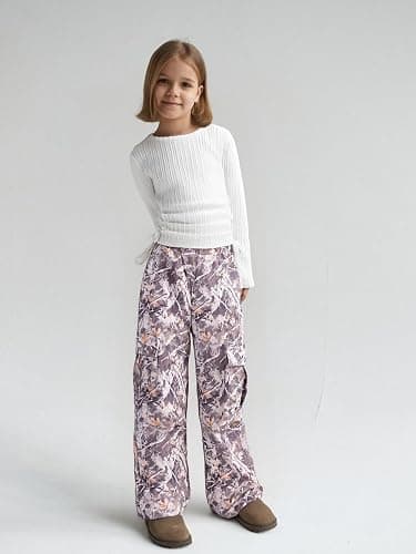 Azmxynol Tween Girls Clothes 2 Piece Long Sleeve Top + Cargo Pants, Teen Girls Fall Clothing Set, Sizes 7-15 Years thumbnail 2