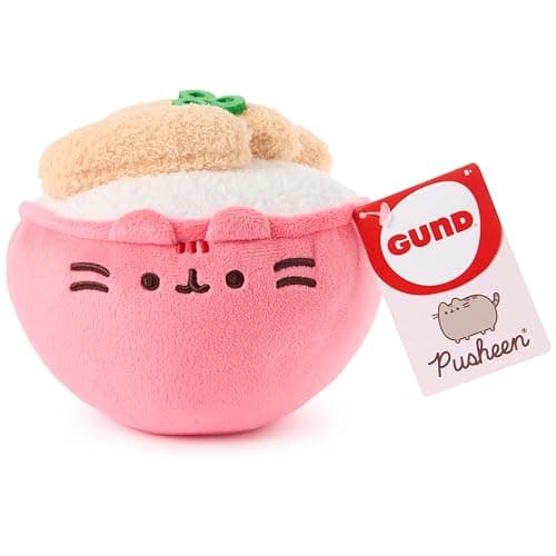 GUND Pusheen Bento Rice Bowl Plush, Squishy Toy, Collectible Plush Toy, Food Plushies, Stuffed Animal for Ages 8 and Up, Pink, 6” thumbnail 6