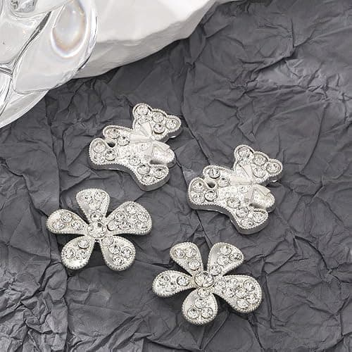 Rhinestone Bling Shoe Charms Designer Jewelry Accessories for Women Girls Luxury Rhinestone Butterfly Jewelry Shoe Decoration with Bling Girly Chains Fashion for Party Favors Birthday Gifts thumbnail 4