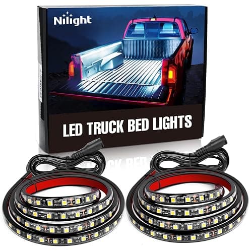 Nilight - TR-05 2PCS 60 Inch 180 LEDs Bed Strip Kit with Waterproof on/Off Switch Blade Fuse 2-Way Splitter Extension Cable for Cargo, Pickup Truck, SUV, RV, Boat , 2 Years Warranty - Image 1