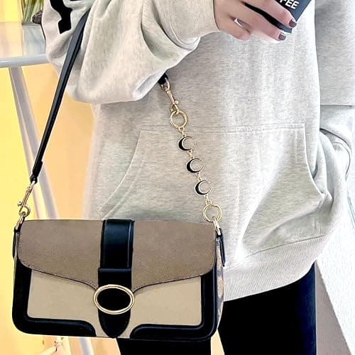 2 Pcs Bag Extender Chain, Purse Strap Extender for Handbag, Purse Extender Chain, Bag Extension Chain Extender for Purse Handbags, Shoulder Bag Strap Extender, Black Heart & Moon thumbnail 7