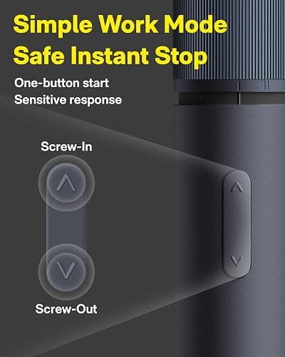 HOTO Electric Screwdriver Kit, Upgraded 1/4'' Hex 25 Bits, Magnetic Lid, Rechargeable Cordless Screwdriver, 3 Torque Settings, 1500mAh Battery, LED Light, Ideal for Assembling Furniture, Home Repair thumbnail 7