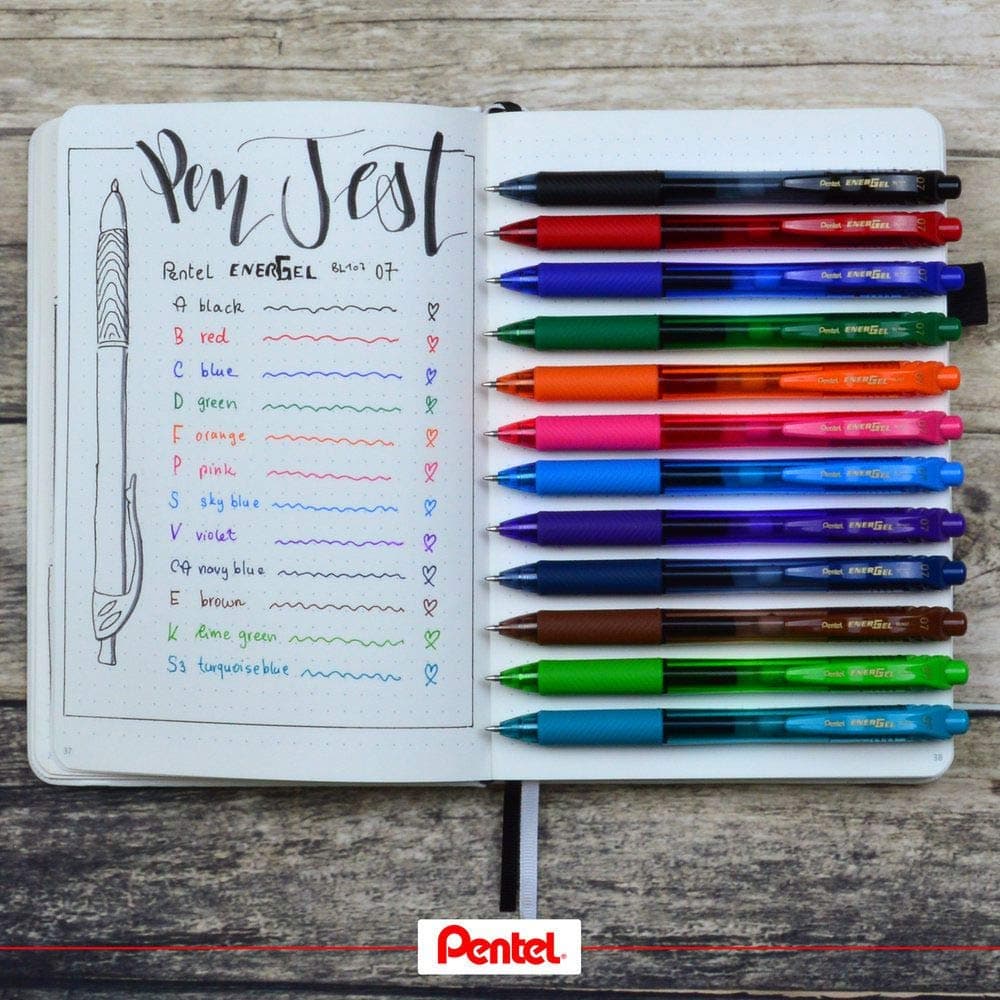 Pentel Caneta Gel Energel X 0.5mm Preto SM/BLN105-AN thumbnail 7
