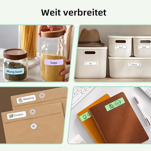 ORGSTA S001 Etikettendrucker Selbstklebend Etikettiergerät Bluetooth 2000 mAh Etikettiermaschinen Beschriftungsgerät Ettikettiergeraet Label Printer Sticker Maker Weihnachten thumbnail 8
