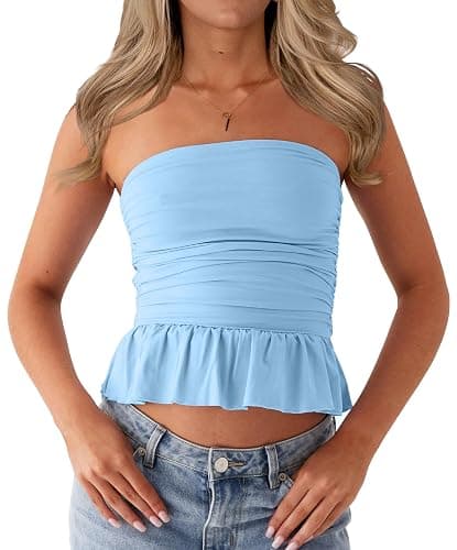 CSDAJIO Ruched Tube Top SIZE XS - Image 1