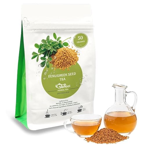 Samcci - Fenugreek Seed Tea Bags, 50 Teabags, 3g/bag - Natural Healthy Fenugreek Methi Seeds Herbal Tea - Non-GMO - Caffeine-free - Support Digestion & Improve Heart Health - Image 1