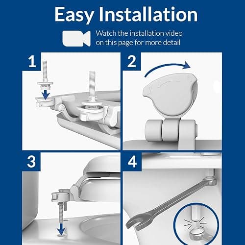 Mayfair Padded Toilet Seat, Cushioned Soft Vinyl over Wood Core Seat, Secure Hinges, Easy Clean, Made in USA, Round, White (Pack of 2) thumbnail 7
