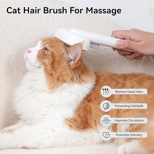 Aumuca Cat Brush for Shedding, Cat Brushes for Indoor Cats, Cat Brush for Long or Short Haired Cats, Cat Grooming Brush Cat Comb for Kitten Rabbit Massage Removes Loose Fur thumbnail 6
