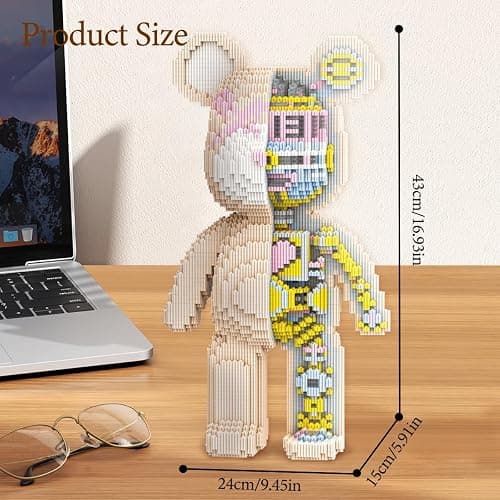DAHONPA Animal Mechanical Bear Micro Building Blocks Set with Drawer（7220PCS）, Personalized Decoration, Gift for Adults and Kids thumbnail 3