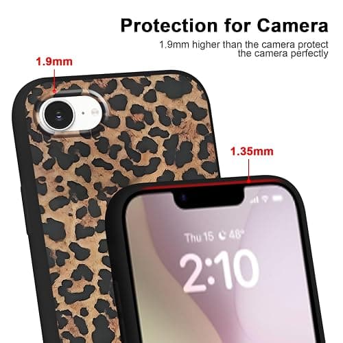 2 Pack for iPhone 16E 6.1'' Cheetah Print Cases, Cute Luxury Leopard Print Pattern Design Cases for Women Men Girls, Fashion Retro Shockproof Anti Scratch Protection Silicone Soft TPU Cover thumbnail 4