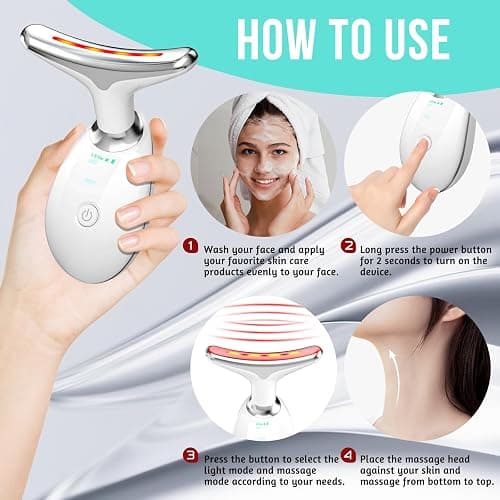 7 in 1 Face Massager Tool, Red Light Therapy for Face and Neck, Red Light Therapy Wand, Face Neck Sculpting Tool for Skin Care thumbnail 6