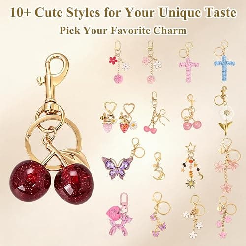 Phone Wrist Strap Gold Metal Chain Wristlet Charms Lanyard for Women | Lightweight anti-drop wrist lanyard, cute charms & keychain, for daily, party, travel, music festival, universal fit with tab thumbnail 4