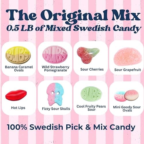 Swedish Candy Chef Mix - Bubs Swedish Candy - Variety Pack - Hand Packed in Sweden - .5LB thumbnail 2