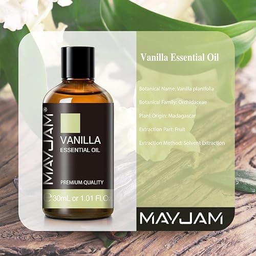 MAYJAM Vanilla Essential Oil for Diffuser Soap Candle Making, 30ML | Long Lasting Scents, Vanilla Oil for Skin, Ideal for Home Office Yoga Use thumbnail 2