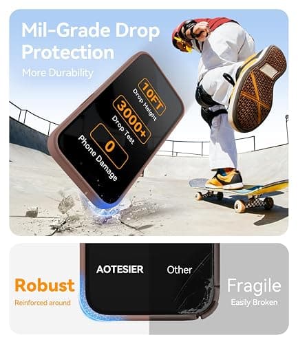 AOTESIER Magnetic for iPhone 13 Pro Phone Case, [Compatible with MagSafe][Military Shockproof Protection] Silicone Case with Soft Microfiber Lining, Camera & Screen Protection 6.1 inch, Light Brown thumbnail 4