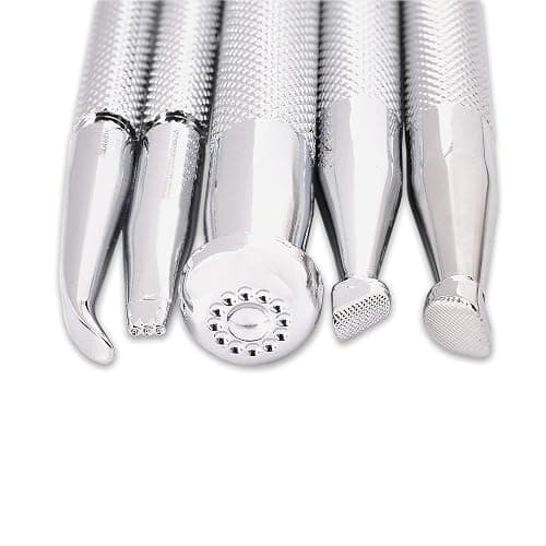 Realeather Leather Stamps Tool Set for Leather Crafting, 10 Stamping Tools, Sheridan Style Stamp Set I thumbnail 10