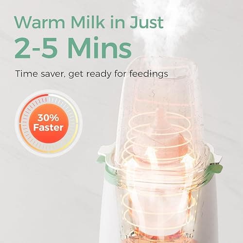 Momcozy Smart Baby Bottle Warmer & Steam Bottle Sterilizer, Fast Baby Milk Warmer with Accurate Temperature Control and Automatic Shut-Off, Multifunctional Bottle Warmers for Breastmilk or Formula thumbnail 4