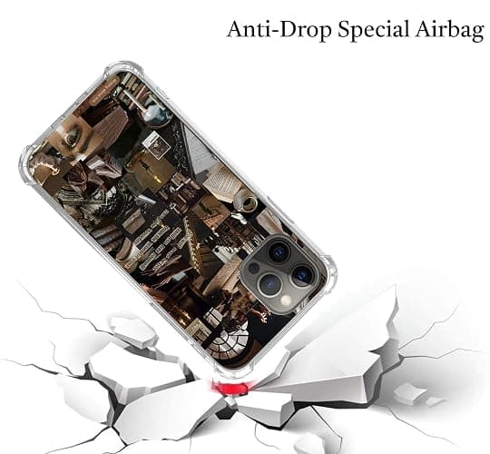 Aesthetic Collage Phone Case Dark Academia Cover Compatible with iPhone 15 Pro Max, Vintage Old Church Books Pattern Collage Case for iPhone 15 Pro Max, Unique Trendy Soft TPU Bumper Cover Case thumbnail 3