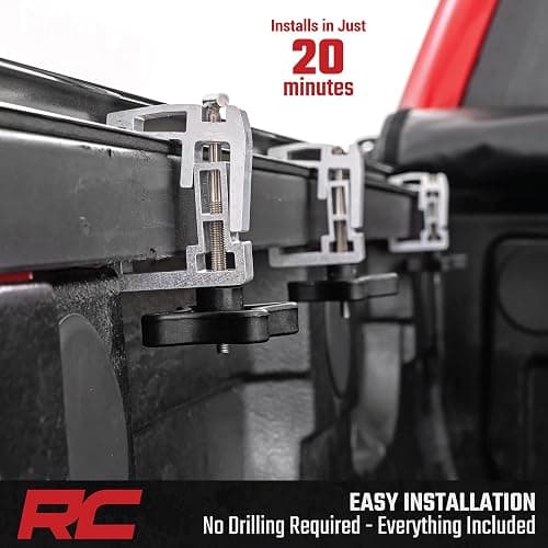 Rough Country Soft Roll Up Truck Bed Tonneau Cover for Toyota Tacoma (2024-2025) - Fits 5' (60") Bed, Weather-Resistant Roll Up Bed Cover thumbnail 5