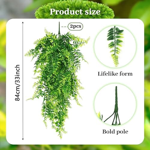 QUOZUO 2 Pack Reptile Plants Terrarium Hanging Plant Artificial Leaves Reptile Hide with Suction Cup, Reptile Tank Accessories for Bearded Dragon Lizard Snake Geckos Chameleon thumbnail 2