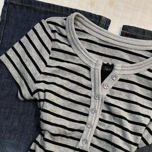 Y2k Grunge Shirts Alt Emo Clothes Women Whimsical Goth Short Sleeve Top Vintage Graphic Tees 2000s Tops Teen Girls thumbnail 2
