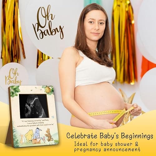 Winnie Pregnancy Milestone Keepsake & Ultrasound Picture Frame - Baby Shower Sign & Decor - Gifts for Gender Reveal thumbnail 7