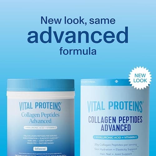 Vital Proteins Collagen Peptides Powder Advanced with Hyaluronic Acid & Vitamin C, 20oz Collagen Protein, Unflavored, 27 Servings thumbnail 3