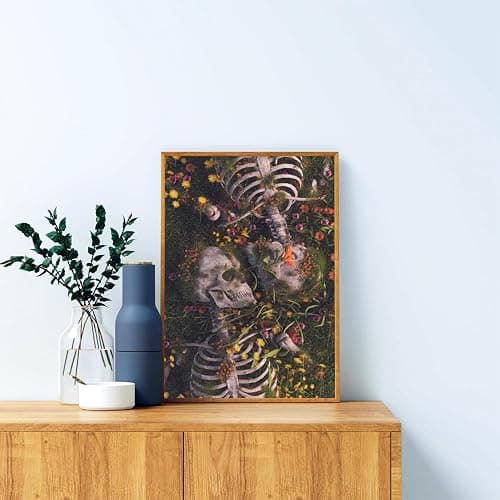 hkejoi Skull Diamond Art Kits for Adults,Skeleton Diamond Painting Kits,Skeleton Gem Art Kits Everlasting Love for Home Wall Decor 12x16 inch thumbnail 4