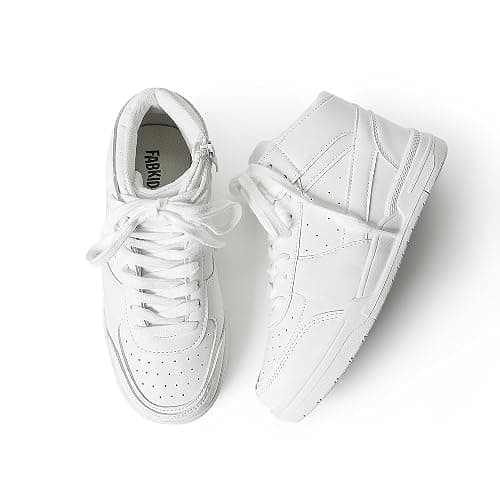 2. FabKids Girls' Vintage Tennis Shoes Classic Sneakers Breathable Non-Slip Athletic Shoes Cute Lace Up Casual Shoes for Kids thumbnail 4