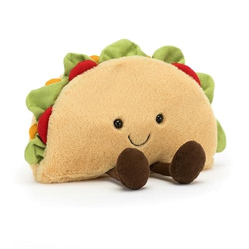 Jellycat Amuseables Taco Stuffed Toy, 6.5 inches - Food Plush - Fun Gift Idea - Image 1