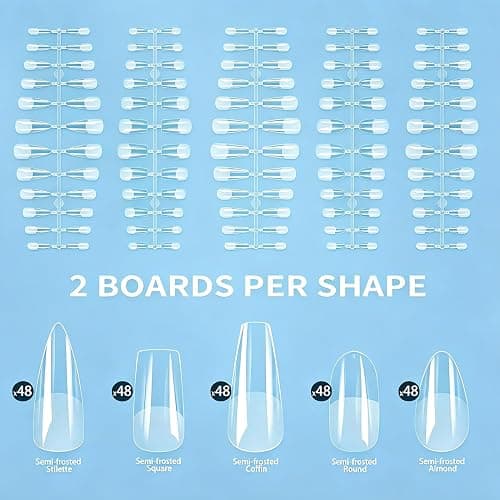 Acrylic Fake Nails Kit with Press on False Nail Tips Nail Art Brushes Nail Stand Nail Rhinestones Pearls Nail Charms Glitter Powder Sticker Nail Design Kits with Everything for Beginners Home Salon thumbnail 3