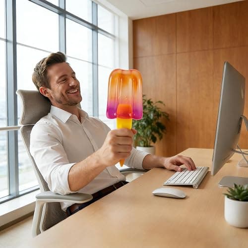 Ice Cream Squeeze Squishy - Summer Sensory Stress Relief, Decompression Venting Toy, Easter Basket Stuffers Party Favors for Anxiety Relief Everyone (#A) thumbnail 2