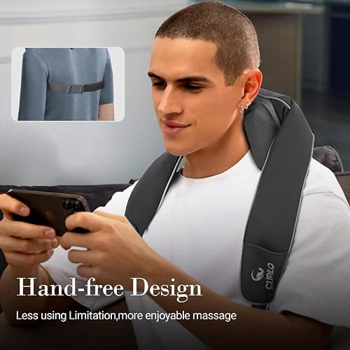 Neck and Shoulder Massager with Heat [Remote Control], FSA Eligible HSA, 6D Kneading Shiatsu Neck and Back Massager for Pain Relief Deep Tissue, Cordless Handsfree Electric Back Massager, Gift for Her thumbnail 6